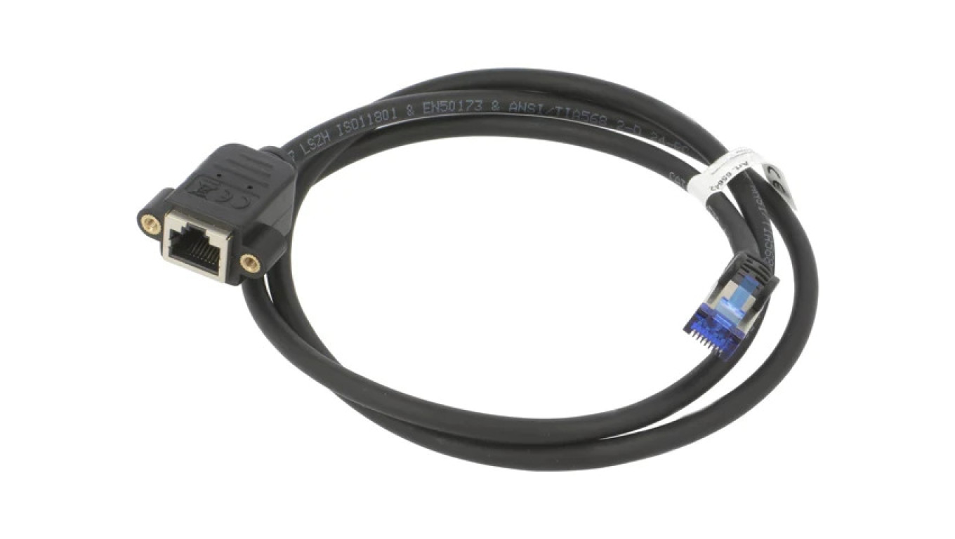GOOBAY-65642 Extension Cable RJ45 S/FTP 6a Rope Cu LSZH Black 1m 27AWG /T2UK