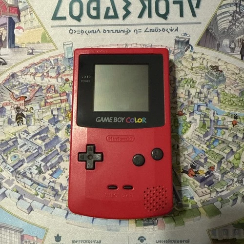 Original Berry (Red) Nintendo Game Boy Color Console - New Glass Lens