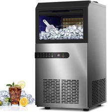 Commercial Ice Maker Machine, 100LBS/24H Under Counter Ice Maker with Large Ice