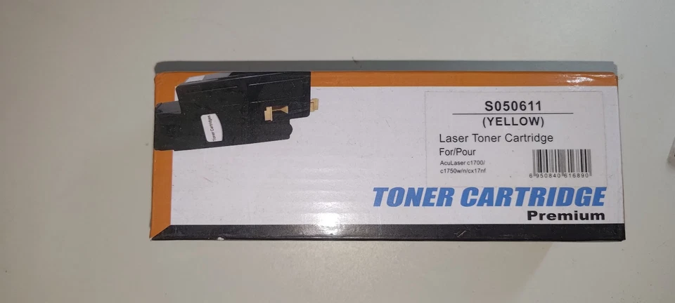 Toner jaune compatible pour Epson C1700, C1750W, CX17NF S050611 - Photo 1/1