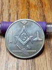 Made A Mason Entered Passed Raised In Lodge No. 1-1/4" White Metal Unused — photo 2