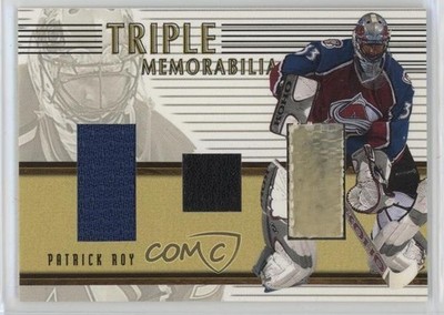 2002-03 ITG Be A Player Signature Series Triple Memorabilia Patrick Roy HOF 4f5