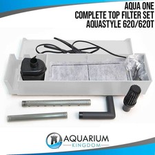 59307GWH Aqua One AquaStyle 620/620T Complete Top Filter Set (Gloss White) -Pump