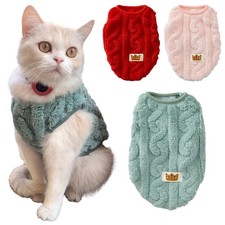 Pet Cat Clothes For Small Medium Cats Dogs Winter Soft Fleece Cat Costume Sphynx