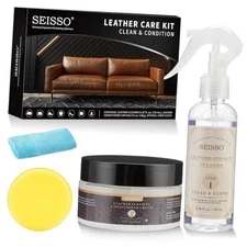  Leather Cleaner and Conditioner Kit, Leather Leather Clean & Conditioner Set