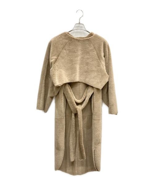 Ameri Beige Polyester Boa Coat, Multi-Way Use, Us… - image 2