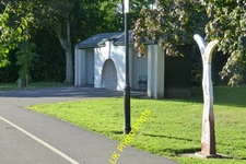 Photo 6x4 The fishpond shelter and millennium milepost Long Eaton In West c2016