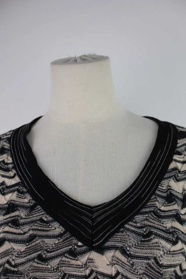 MISSONI ABITO VESTITO DONNA TG 44 DRESS WOMAN ITALY COTONE IN MAGLIA LANA MERINO - Immagine 2 di 4