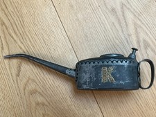 Genuine Vintage Kayes (of Leeds) Oil Oiler Thumb Squirt Can - Piecrust design