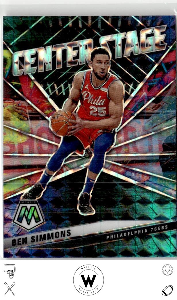 2020-21 Panini Mosaic #30 Ben Simmons Center Stage
