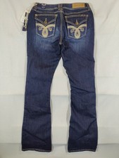 Seven 7 Jeans Women's 6 Boot Cut Low Rise Cowgirl Western Stretch Denim Blue