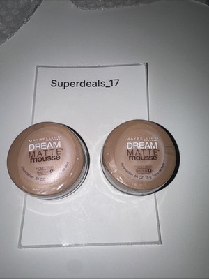2x Maybelline Dream Matte Mousse Foundation HONEY BEIGE Medium 4 - New Sealed
