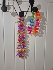 2x Hawaiian Floral Garland Necklace Party Supplies Tropical Flower Necklace