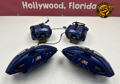 2018-2024 BMW X3 X4 G01 G02  FRONT & REAR M-SPORT BRAKE CALIPERS BLUE OEM 16 kmi