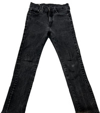 Levis Premium 510 Skinny Fit Jeans Men 30x32 Black Dark Wash Denim Faded Classic