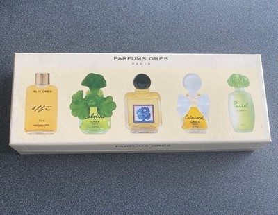 PARFUMS ''GRES''   5 Vintage Miniaturen GESCHENKSET (insg. 26,4 ml)   OVP