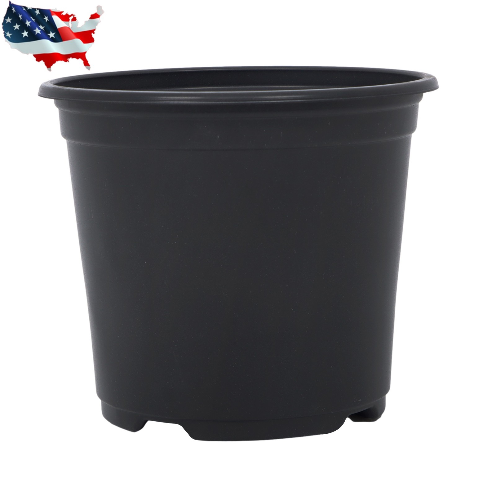 5 Inch Plastic Nursery Pot for Plant Flowers Reinforced Nursery Pots 100 PCS