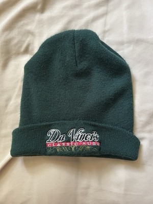 Da Vinci's Classic Subs Green Solid Beanie Hat Men's One Size