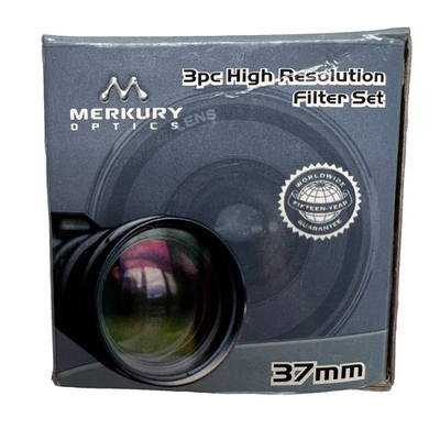 #ad Merkury Optics 37mm 3PC HD Filter Set 2007 MODEL: MI 37FK w Original Box $14.88