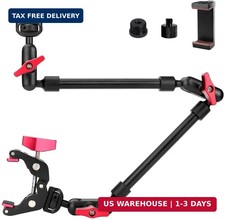 22" Articulating Magic Arm Camera Mount, Desk Clamp Overhead Mount