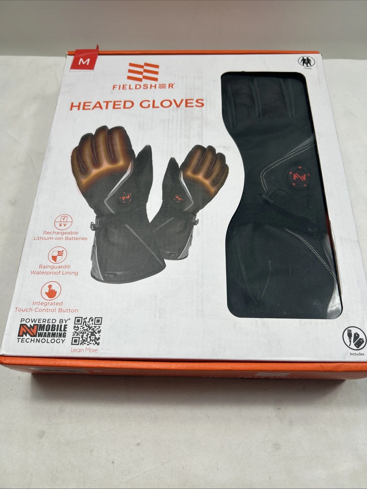 Fieldsheer Mobile Warming Rechargeable Electric Battery Heated Glove, Sz M