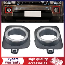 Pair Fog Lamp Light Cover Bezel Fit For 2010-2016 Land Rover LR4 Plastic Trim