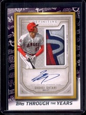 SHOHEI OHTANI 2021 Topps Series 1 Through The Years #TTY-17 Reprint Patch Auto