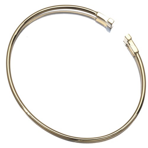 Auth Tiffany&Co. Bracelet Tiffany T Wire Narrow Bangle 18K 750 Yellow Gold - Picture 3 of 5
