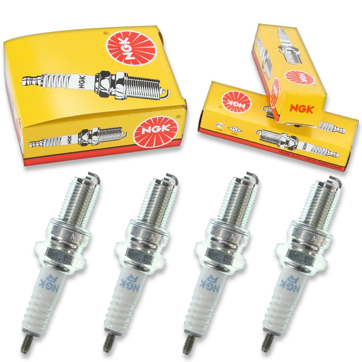 4pcs 08-09 Kawasaki EN500C Vulcan 500 LTD NGK Standard Spark Plugs 499cc kj