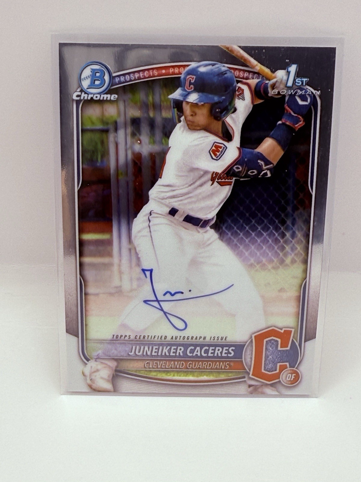 2025 Bowman Chrome Juneiker Caceres Auto 1st Prospect #CPA-JUC Guardians