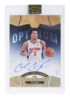 2021 Panini Eminence Cade Cunningham Rookie Diamond Gem Auto 2/5 Jersey # 1/1 RC