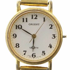 ORIENT D85515-00 Used Quartz Watch with Round Logo and White Dial