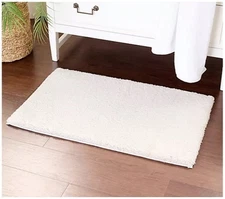 Home Reflections Plush Bathmat - Light Grey