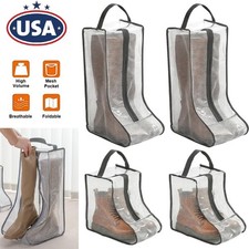 4  Portable Women's Tall / Short Boot Storage Bags Waterproof Portable Shoe Bags