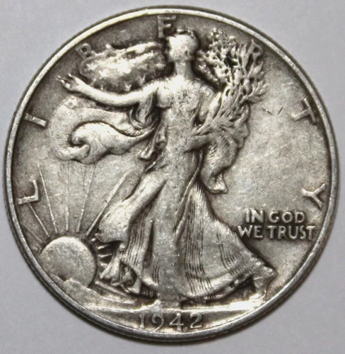 1942-PS Walking Liberty Half Dollar -VF/XF - #0930EC