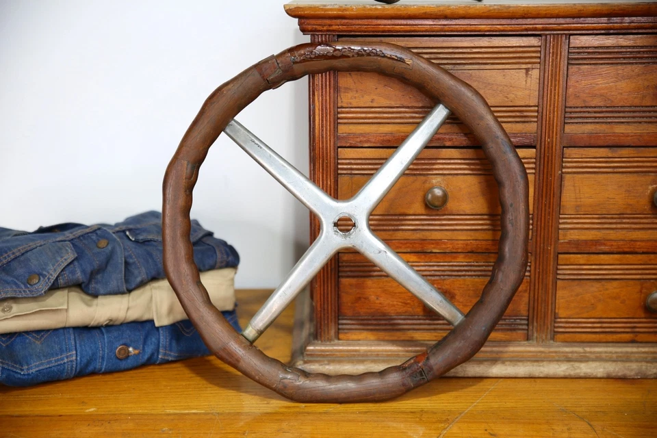 1920's Vintage wood Steering Wheel Antique car Buick Pontiac Dodge Brothers Ford - Image 2 of 4