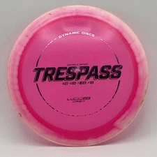 Dynamic Discs Lucid Ice Orbit Trespass 175g Pink Distance Driver USED