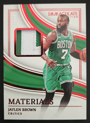 2022-23 Panini Immaculate Basketball- Materials Jaylen Brown GAME-WORN Red 19/25