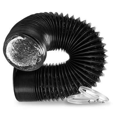 HealSmart Dryer Vent Hose, 6'' Insulated Flexible 8FT Long Duct with 2 Clamps,...