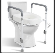 Toilet Seat Risers for Seniors Raised Toilet Seat with Handles Adjustable Height