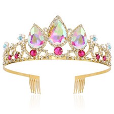 Girls Rapunzel Crown Tiara Headband for Birthday Party Halloween Cosplay