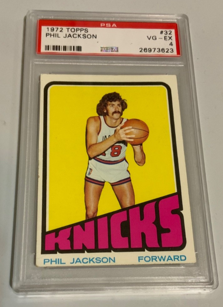 1972 Topps #32 Phil Jackson Rookie RC Basketball Card-PSA 4 VG/EX-NBA