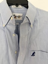 Walt Disney World Men's Blue Button Down Shirt Mickey Mouse Embroidered Size L