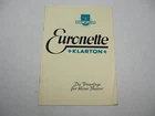Brochure Sound Film Euronette Klarton Film Cinema Theatre Machine Apparatus 1930s