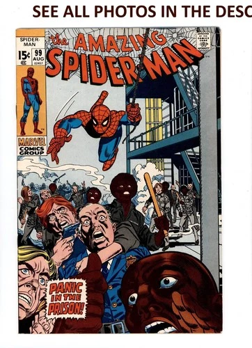 Amazing Spider-Man #99 Comic AUG 1971 Prison Panic FN Marvel Comics (HG)