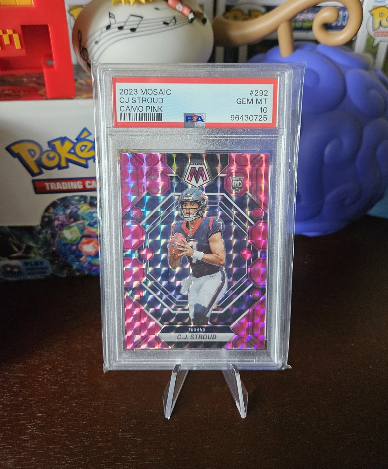 2023 Panini Mosaic CJ Stroud Rookie RC Camo Pink PSA 10 GEM MINT #292