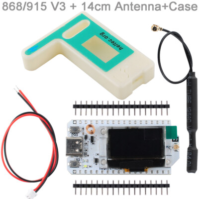 915/868MHz ESP32 WiFi LoRa V3 Board + Case + LoRa Antenna for Meshtastic LoRaWAN