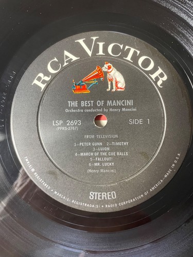 Henry Mancini The Best Of Mancini Vinyl LP Themes LSP-2693 In Shrink VG+ - Picture 3 of 7