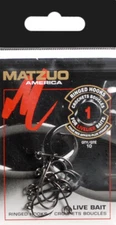 50 (5 packs of 10) Matzuo R127011 Ringed Octopus Live Bait Fish Hooks size 1