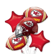 Kansas City Chiefs NFL Anagram Balloon Bouquet Birthday Decoration Football